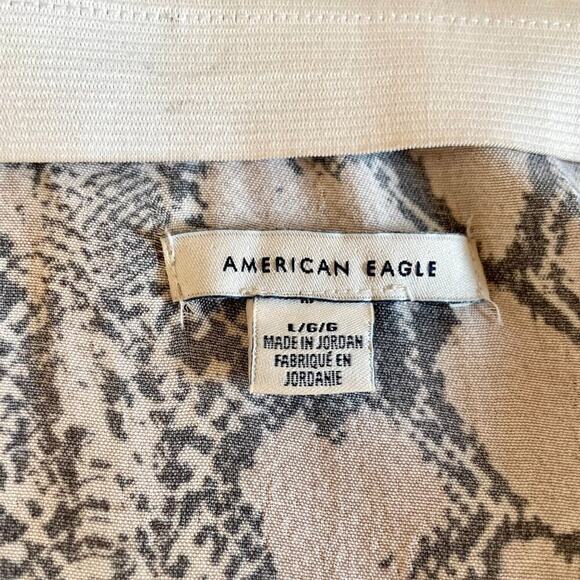 American Eagle Lightweight Snakeskin Midi Skirt, Size Large - Picture 5 of 9